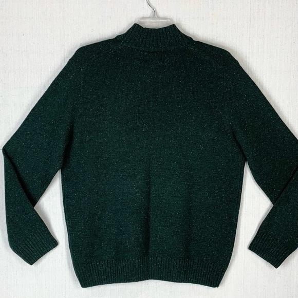Sonoma~NWT~Men's‎ Quarter Zip Cotton Blend Hunter Green Pullover Sweater~Sz XL - Picture 9 of 15